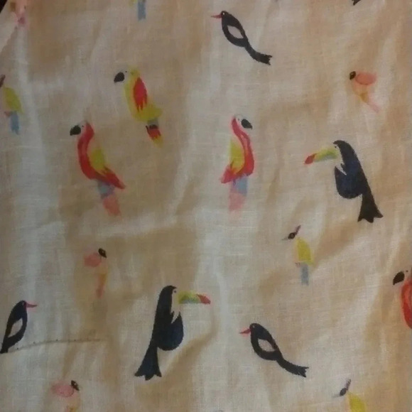 Talbot 100% Linen Sleeveless Bird Top Size Large NWOT Preppy Minimalist Nautical - Picture 6 of 6